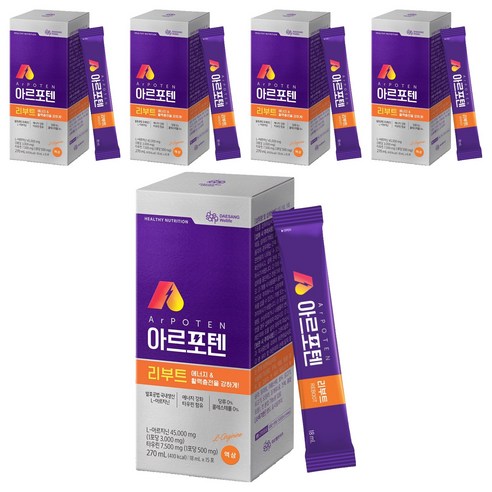 대상웰라이프 아르포텐아르지닌 리부트, 270ml, 5개