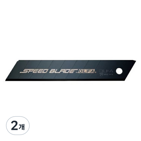 올파 대형 스피드 커터칼날 흑색 18mm LBSP20K 20p, 2개