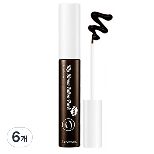 베리썸 브로우 타투팩 아이브로우 10g, 아메리카노, 6개