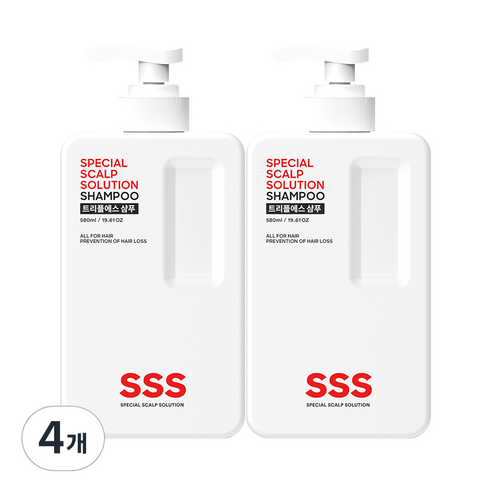 트리플에스 약산성 탈모샴푸, 580ml, 4개