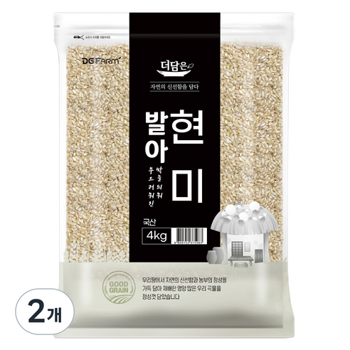 더담은 발아현미, 4kg, 2개