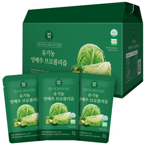 몸애쏙쏙 유기농 양배추 브로콜리즙 30p - 기타건강즙 | 쿠팡
