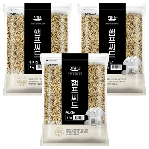 더담은 햄프씨드, 1kg, 3개