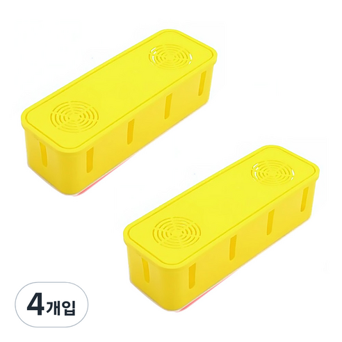DM 알럽홈 컬러 멀티탭 케이스 옐로우, 4개입