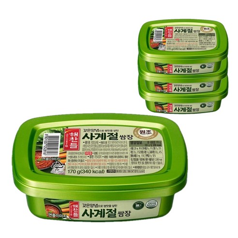 해찬들 사계절 쌈장, 170g, 4개