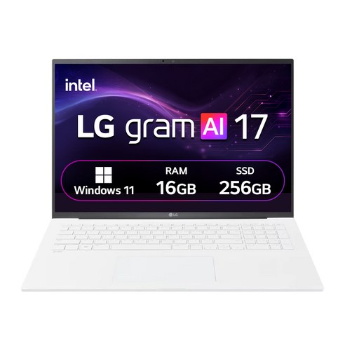 LG전자 2025 그램 AI 17 코어Ultra5, 스노우 화이트, 17Z90T-GA50K, 256GB, 16GB, WIN11 Home