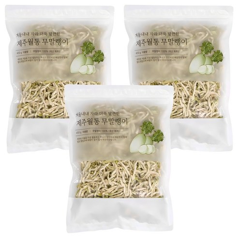 석하 제주 월동 무말랭이, 450g, 3개