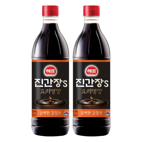 해표 진간장S, 500ml, 2개