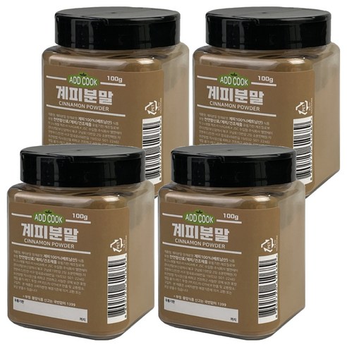 ADDCOOK 계피분말, 4개, 100g