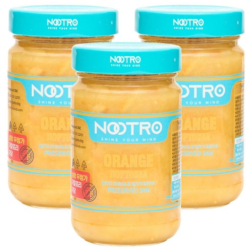 누트로 저당 저칼로리 스테비아 오렌지잼, 300g, 3개