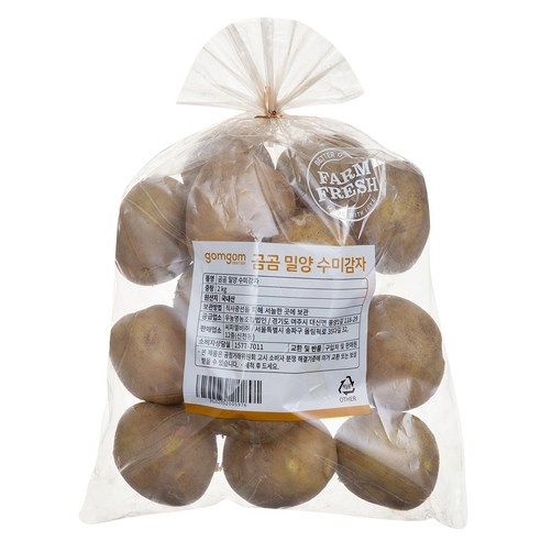 곰곰 밀양 수미 감자(햇)는 할인가격으로 구매할 수 있는 수미감자로 로켓프레시에서 빠른 배송으로 제공됩니다.