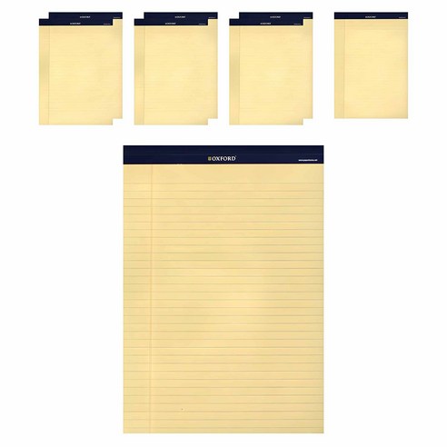 OXFORD 리갈패드 A4, 노랑, 60매, 8개