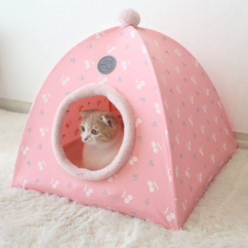 아페토 강아지 고양이 캣 텐트, 핑크