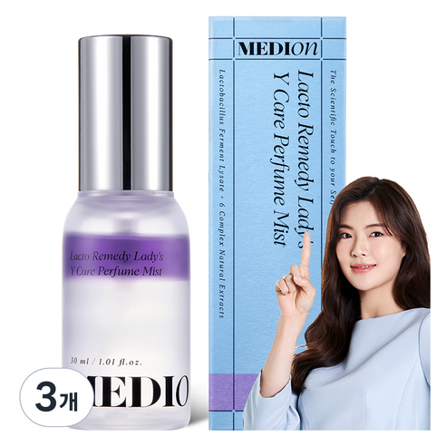 메디온 락토리메디 레이디스 Y 케어 퍼퓸미스트 무드 바이올렛, 3개, 30ml