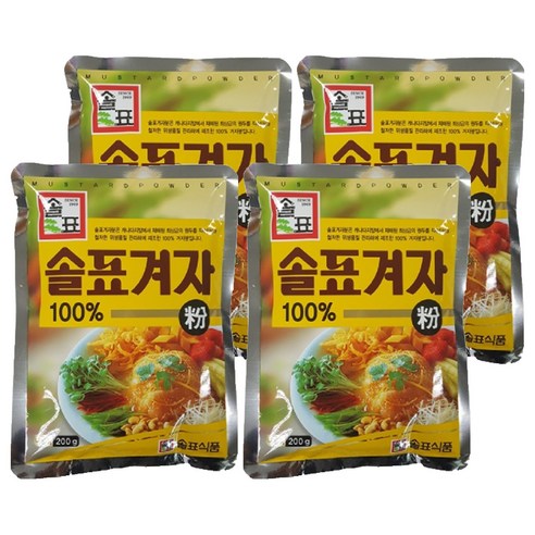 솔표식품 겨자분, 200g, 4개