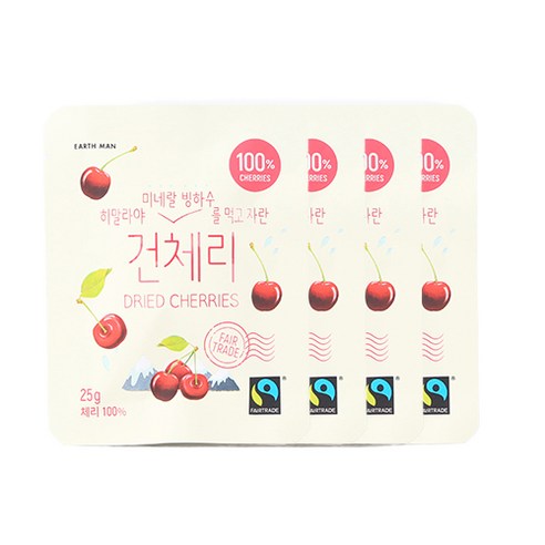 어스맨 히말라야 미네랄 빙하수를 먹고 자란 무설탕 건체리 25g, 4개