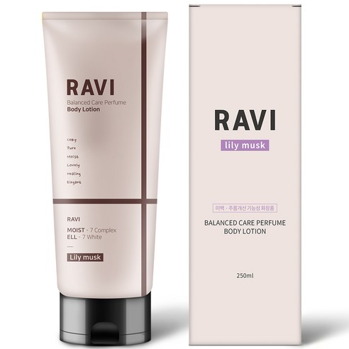 라뷔 밸런스드 케어 퍼퓸 바디로션 릴리머스크향, 250ml, 1개