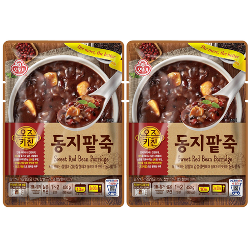 오뚜기 오즈키친 동지팥죽 450g, 4개