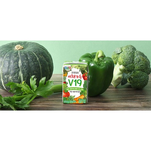 19가지 채소의 건강함을 간편하게, 정식품 건강담은 야채가득 V19