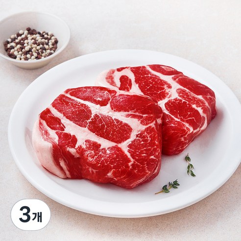 미국산 목살 수육보쌈용 (냉장), 3개, 600g