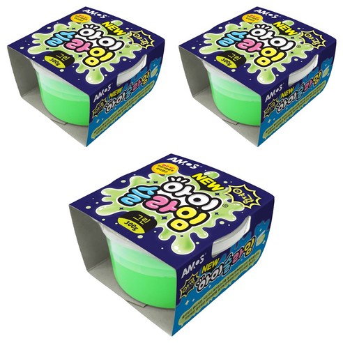 아모스 아이슬라임, 야광그린, 300g, 3개
