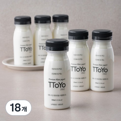 또요 또먹는 플레인 요거트, 150ml, 1개입, 18개