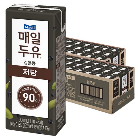 매일두유 검은콩, 190ml, 48개