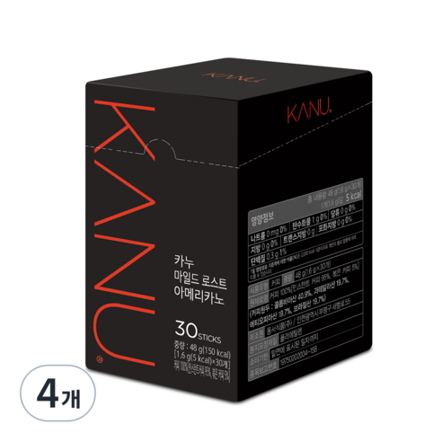 카누 다크 로스트 아메리카노, 1.6g, 30개입, 4개