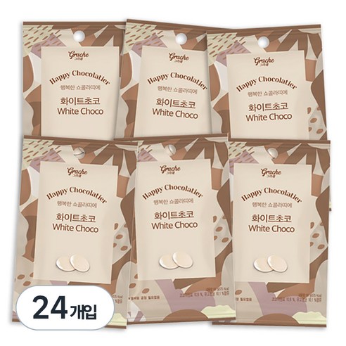 삼광식품 행복한 쇼콜라띠에 홈베이킹 화이트초코, 100g, 24개 - 베이킹 초콜릿 | 쿠팡