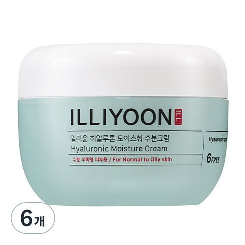 일리윤 히알루론 모이스춰 수분크림, 100ml, 6개