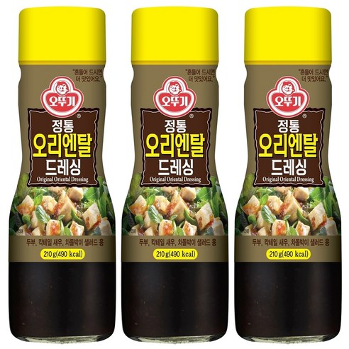 오뚜기 정통 오리엔탈 드레싱, 3개, 210g