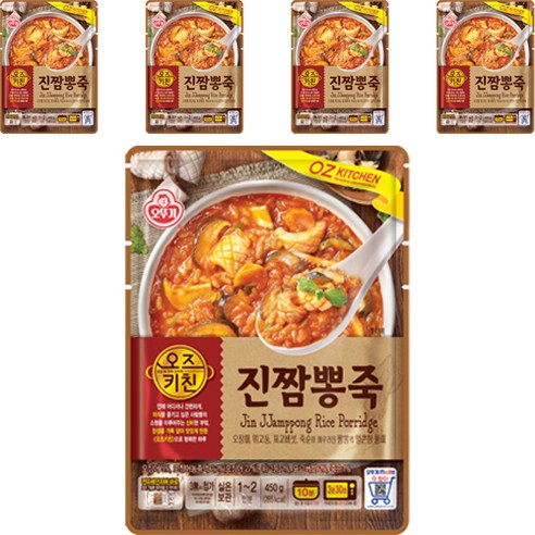 오뚜기 진짬뽕죽, 450g, 5개