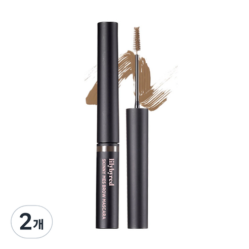 릴리바이레드 스키니메스 브로우 마스카라 3.5g, 04 그레이 브라운, 2개