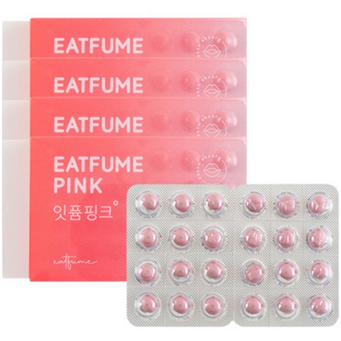 잇퓸 핑크 복숭아향 상쾌한 먹는향, 3.12g, 4개