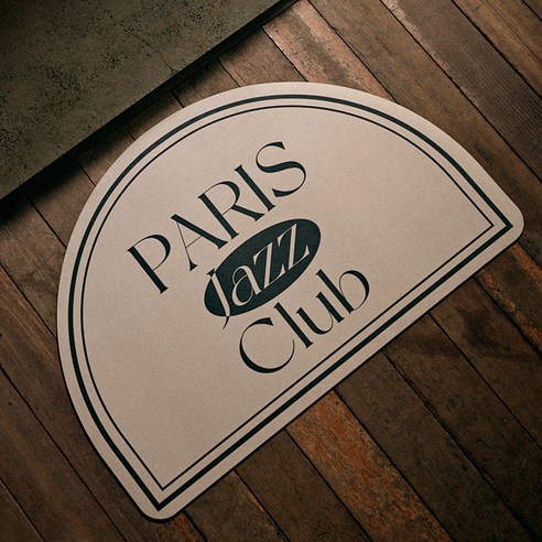 헤트라스 라텍스 물기흡수 빨아쓰는 규조토 미끄럼방지 반달형 발매트 2p, Paris Jazz Club 파리재즈클럽 [반달형], 2개