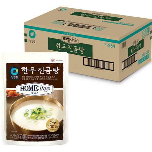 청정원 호밍스 한우진곰탕, 12개, 450g
