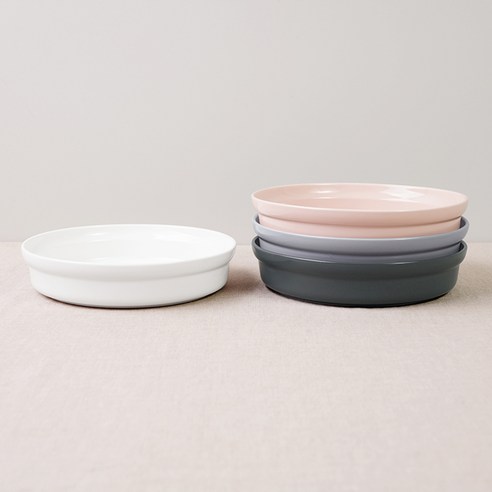보울보울 국산 노르딕볼볼 파스타볼 22cm, 밀크화이트+애쉬그레이+파우더핑크+차콜그레이, 4개