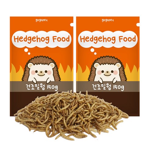 Hedgehog Food 건조밀웜, 150g, 2개