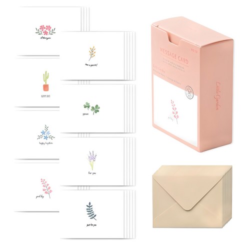 마음을 전하는 작은 정원, 모노라이크 메세지 카드 세트: 리틀가든 엽서