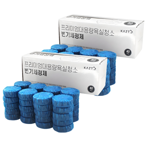 가쯔 프리미엄 대용량 욕실 청소 변기 세정제, 50g, 80개