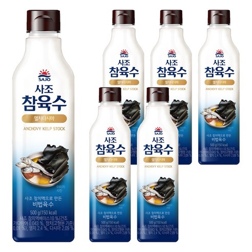 사조 참육수 멸치다시마, 6개, 500g