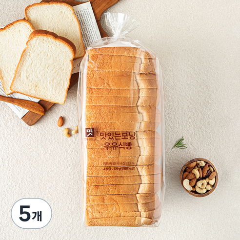 아워홈 맛있는 모닝 우유식빵, 720g, 5개