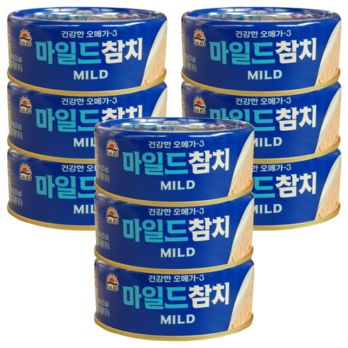 사조참치 사조해표 사조참치 마일드 통조림, 210g, 9개