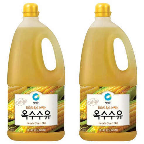 청정원 참빛고운 옥수수유, 1.8L, 2개