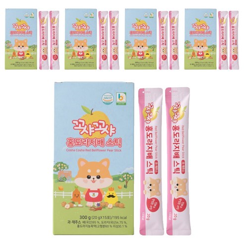꼬샤꼬샤 홍도라지배 스틱 15p, 300g, 5개