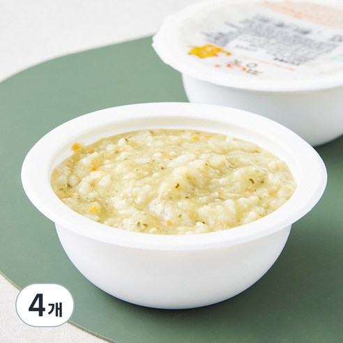 짱죽 중기 9개월부터 이유식 꼬꼬전복죽, 혼합맛(닭가슴살/전복), 200g, 4개