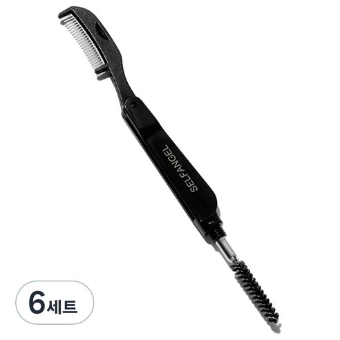 셀프천사 아이브로우 눈썹 스크류 마스카라 빗, 블랙, 6개