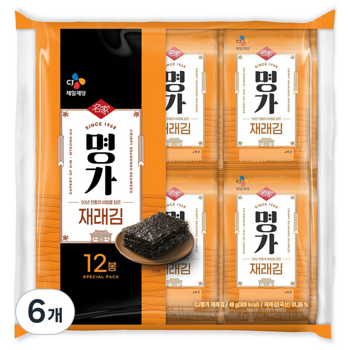 씨제이 명가 재래김 12p, 48g, 6개