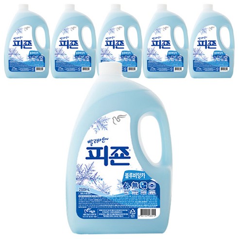피죤 레귤러 섬유유연제 블루비앙카 본품, 2500ml, 6개