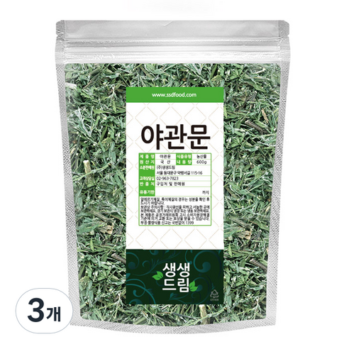생생드림 야관문 약초, 600 g, 3개